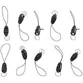 10Pcs/lot Black Detachable Buckle Mobile Phone Accessories Pendant Buckle Small Sling Anti-Lost Lanyard Cords Hanging Head Keychains Hooks