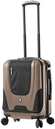 Ibeido Hardside Spinner Luggage Carry-on, Champagne, One Size