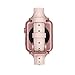 Wearlizer Nude Pink Thin Leather Compatible with Apple Watch Band 38mm 40mm for iWatch SE Womens Slim Strap Wristband Leisure Small Replacement (Rose Gold Metal Clasp) Series 6 5 4 3 2 1 Sport