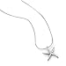 CHUVORA 925 Sterling Silver Cubic Zirconia CZ Starfish Pendant Necklace for Women, 18 inches - Nickel Free