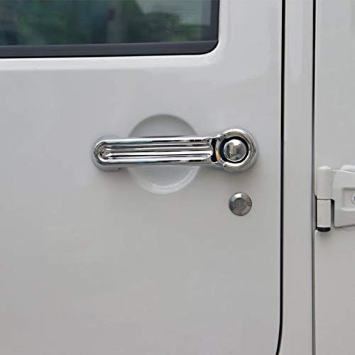 LoveOlvido 1PC ABS Plastic Chrome Plating Car Door Handle Cover For JEEP Wrangler JK Liberty Dodge of 2007 2008 2009 2010 2011 2012-2015