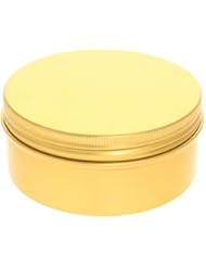 Othmro Tiny Tins Round Aluminum Cans Gold Screw Lid 6Pcs 150ml(5oz) Round Edges Easy to Open and Close