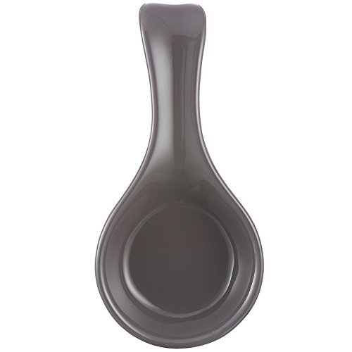 Mason Cash Classic Kitchen Spoon Rest, Durable Stoneware Is Heat-resistant and Dishwasher Safe, Dark Gray
