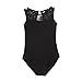 Gsha Girls Sleeveless Lace Ballet Dancewear Leotard Gymnastics Tops Costumes, Black, 150/11-12Y