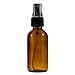 2 oz Amber Boston Round Glass Bottle with Fine Mist sprayer 6/bx