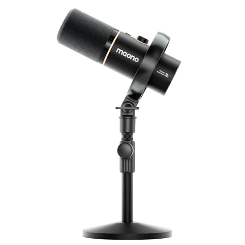 MAONO PD200W Hybrid Micrófono Inalámbrico USB/XLR para PC, Microfono Dinámico de Podcast, Gaming, Streaming, Creación de Contenido y Grabación Vocal en Estudio, con Software y Cancelación de Ruido