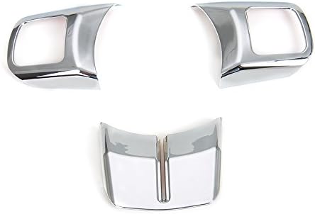 ABS Steering Wheel Cover Trim for 2011 - 2017 Jeep Wrangler JK (Chrome)