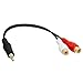 3.5mm 6 in Mini Plug to 2 RCA Female Audio Stereo Adapter 6 inch Cable
