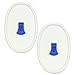 Corningware F-23-VPC 23oz French White Oval Pop-Ins Plastic Vented Lid - 2 Pack