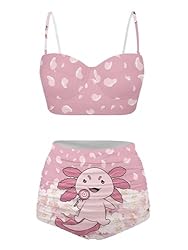 Howilath Women's Sexy Halter Bikini Pink Cartoon