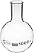 United Scientific FG4060-1000 Borosilicate Glass Flat Bottom Boiling Flask, 1000ml Capacity