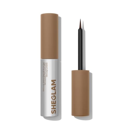 SHEGLAM Tint Lock Tattoo Peel Off Brow Gel – Long-Lasting Brow Tint, Waterproof & Smudge-Resistant, Shapes Defines & Fills Brows, Natural Semi-Permanent Eyebrow Gel Stain (Taupe)
