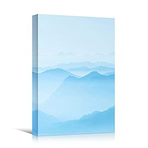 signwin Canvas Wall Art Blue Gradient Pattern Abstract...