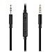 Replacement Audio Cable Cord for Beats by Dr. Dre Headphones Solo Studio with in-Line MIC Remote Control - 3.5mm Plug Compatible to iPhone, Computer, Speaker, MP3 Players and More(Black)