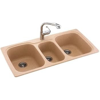 Swanstone KSTB-4422.042 44-Inch by 22-Inch Triple Bowl ...