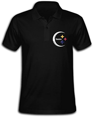 YFLLAY Men's Steelers Football Team Polo Shirt