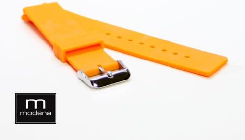 22mm Orange MODENA Silicone Rubber watch strap