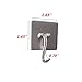 Daixers Stainless Steel Strong Adhesive Hooks with Rotatable Hook Tip,4-Hook(Max Load 4.4 pounds)
