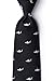 Swimming Sharks Black Microfiber Tie