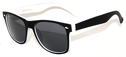 Fashion Style Vintage Two -Tone Smoke Lens Sunglasses Retro