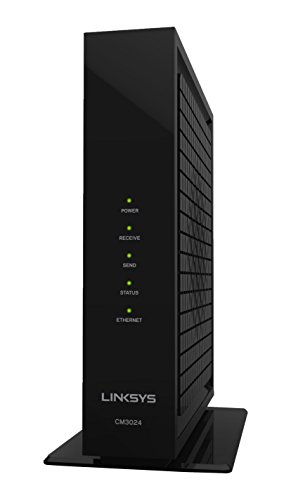 Linksys CM3024 High Speed DOCSIS 3.0 24x8 Cable Modem, Certified for Comcast/Xfinity, Time Warner, Cox & Charter (Modem Only, No Wifi Functionality)