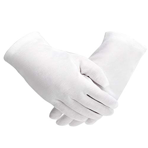 10 Pairs White Cotton Gloves, Enpoint White Cotton Gloves for Handling Art Working Glove Art Glove Liners Bulk for Handling Jewelry, Film, Photo, Coin Metal Inspection Men & Women - Thumbnail 5