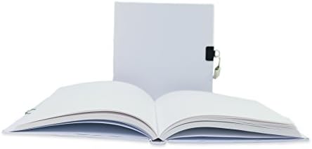 MaildorRef GB020O - White Diary to Customise - 18 x 17cm, Padlock Supplied with 2 Keys for Securing, Clairefontaine Paper - Decorate with Pens, Pencils