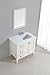 Simpli Home NL-HHV029-36-2A-R Chelsea 36 inch Contemporary Bath Vanity in Soft White with White Engineered Quartz Marble Top