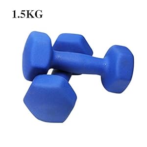 Zoey’s store 0.5KG/1kg/1.5kg Single Hand Weights Dumbbell Weight Home Exercise Fitness Muscle Neoprene Dumbbell for Men Ladies Kids Arm Hand Weights Pilates Dumbbells