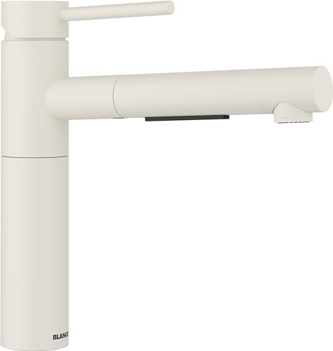BLANCO ALTA-S II | Kitchen mixer tap in soft white | High-pressure | With pull-out hose | Non-return valve | Ceramic cartridge | Assured water quality & water-saving | [4.5x23.2x22.6 cm]