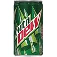 Mountain Dew Soda 7.5oz Small Mini Cans 3/8 Packs (24 Cans)
