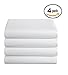 ProCare Flat Hospital Bed Sheets, White 4pk