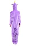 Yutown Adult Unicorn Pajamas Animal Costume Cosplay Onesie Halloween Gift Purple Pegasus L