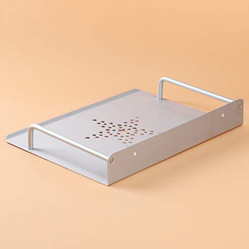 Yunzee Alumimum Alloy Wall Mount Shelf Bracket Cantilever Server Shelf Vented Shelves Rack for TV Accessories WiFi Router TV Box Set Top Box