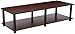 Furinno Just No Tools Dark Cherry Wide Television Stand with Black Tube, Dark Cherry/Black, Wide 41.3