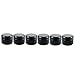 Houseables Black Jar Container, 4 Ounce, 120 Milliliter Gram Capacity, 24 pcs, Plastic, BPA-Free, High Quality w/ Removable Inner Liners and Dome Lids for Cosmetic Samples, Cream, Lotion (24 PCS)