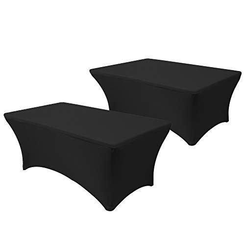 image for Your Chair Covers - Pack of 2 Stretch Spandex Table Cover for 6 Ft Rec