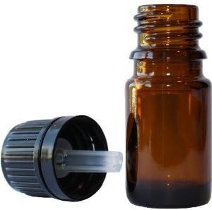 5ml Amber Glass Bottel W/euro Dropper, Black Cap 12pcs/pk by WFMED