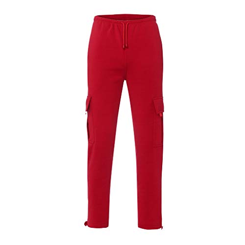 LISTHA Wild Cargo Pants Men Overalls Big Pocket Sport Work Combat Trousers Red - Thumbnail 4