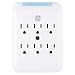 GE Pro Surge Protector Wall Tap, 6 Outlets, 3 Prong, Protected Indicator Light, Mounting Screw, 15A, 540 Joules, UL Listed, White, 38431