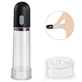 Automatic Penis Pump with 3 Suction Modes for Stronger Bigger Erections, PALOQUETH Electronic Erection Pump Penis Vacuum Pump Male Sex Toy with Clear Cylinder Tight Seal Sleeve for Powerful Suction