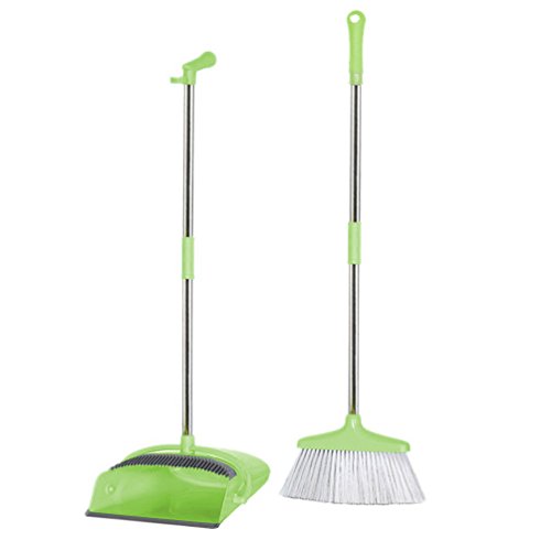 Buy Broom Dust Pan,Kitchen Broom and Dustpan set Upright Long Handled