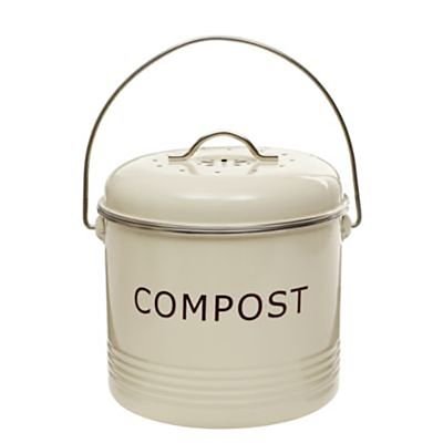 Lakeland Tabletop Compost Food Bin 3.5L - Cream