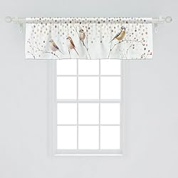 Ambesonne Birds and Nature Window Valance Pack of