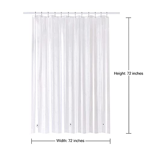 Titanker Plastic Shower Curtain Liner, 72 x 72 Inches PEVA 8G Shower