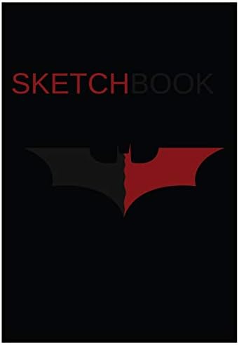 Batman Sketchbook: Dark Batman Workbook to Drawing, Doodling or Sketching for Kids, 120 Blank Pages, Small 7x10. Red&Grey Bat Cover Design