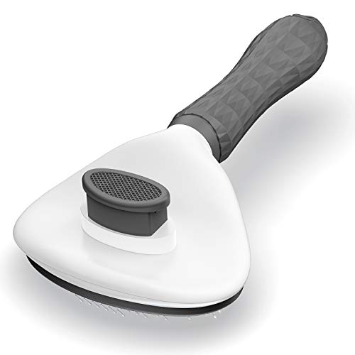 Dog & Cat Brush, Self Cleaning Slicker Brush for Short and Long Hair, Shedding Grooming Brush to