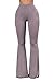 COCOLEGGINGS Womens Eyelet Strappy Lace Up Back Palazzo Bell Bottom Pants