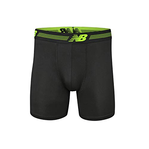New Balance Men's Standard Performance 6" NO Fly Boxer Brief (4Pack