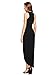 MakeMeChic Women's Sleeveless Split Ruched Halter Party Cocktail Long Dress Black M
